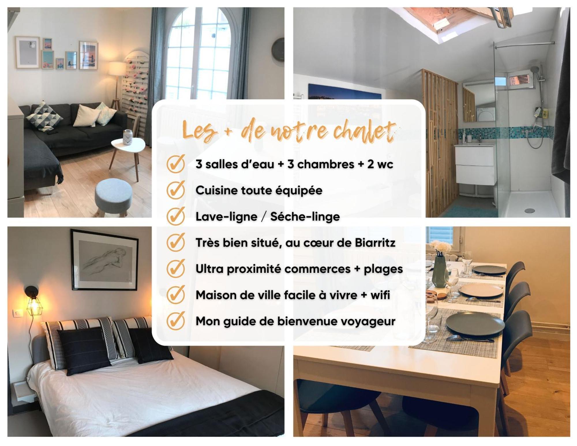 Chalet Basque 6 Couchages Centre Ville Biarritz Eksteriør billede
